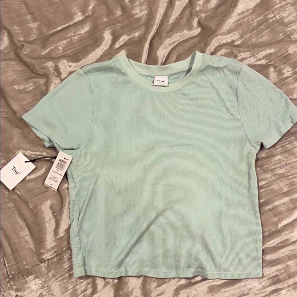 Basic TNA ribbed crop tee from Aritzia